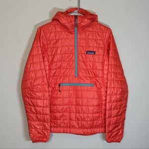 Patagonia Nano Puff Bivy Pullover - Women's Small Red Green Jacket